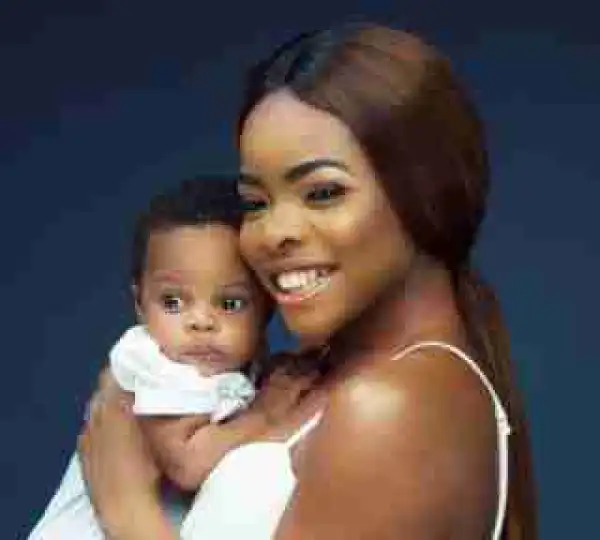 Adorable Photo Of Laura Ikeji And Her Cute Son, Ryan Kanu